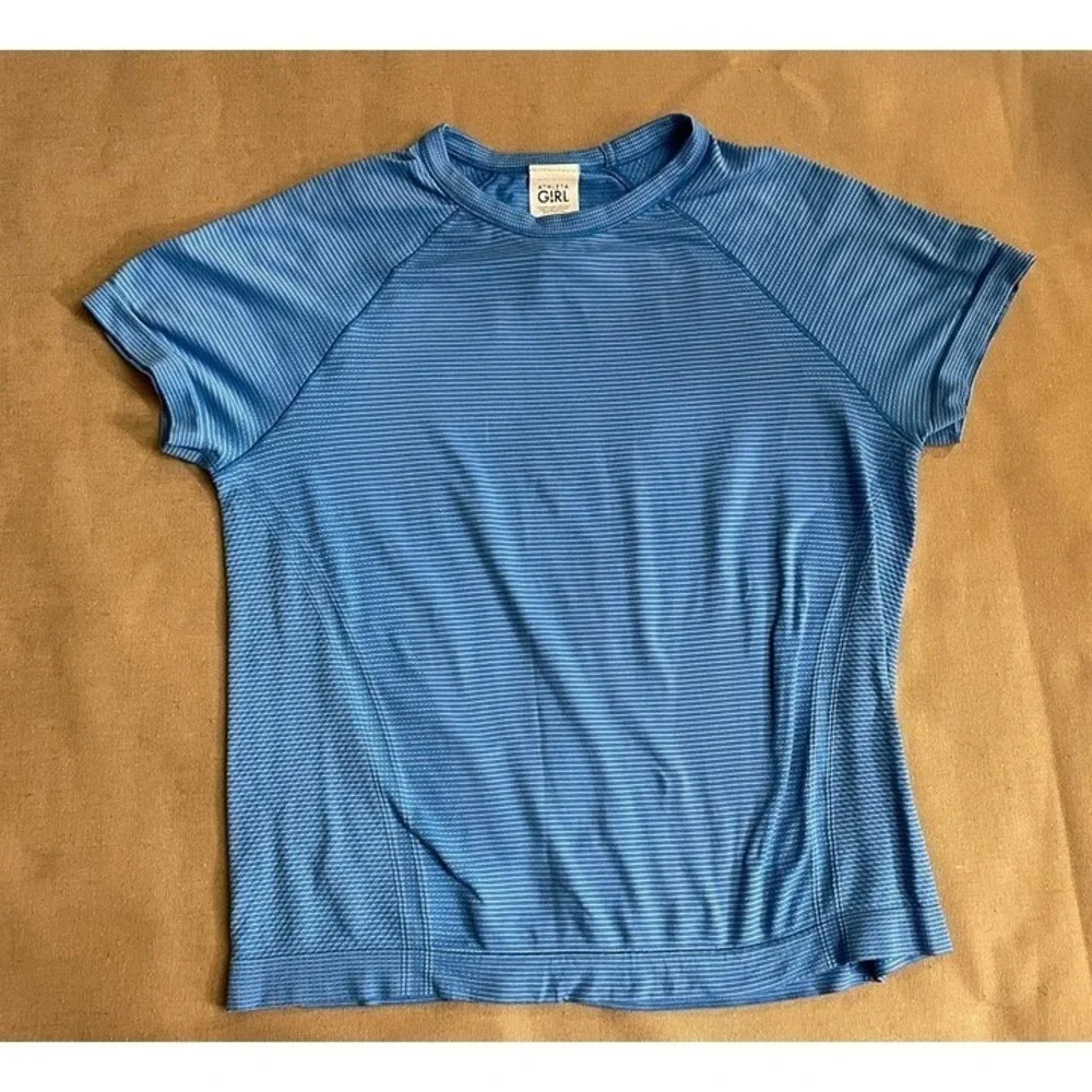 ATHLETA GIRL Shirt size xxl 16 Blue Tarheel Blue UNC Hiking Gym Beach Travel